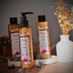 Pack Oud & Safran :  shampoing, crème de corps et gel douche