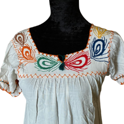 Robe marocaine brodeé/blanc 